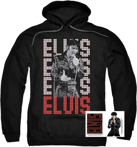 Miniatura 2 de Popfunk Elvis Presley Signature Heartthrob Music Pullover Sudadera con capucha y pegatinas