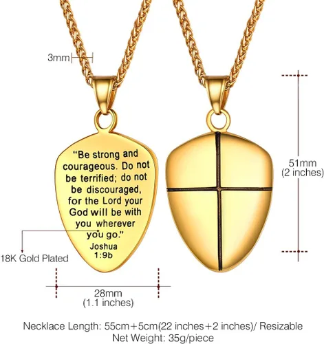 Miniatura 174 de U7 Saint Benedict/Michael Medal Necklace, 316L Stainless Steel Virgin Mary Necklace for Men Women, Bible Verse Protection Necklace Catholic