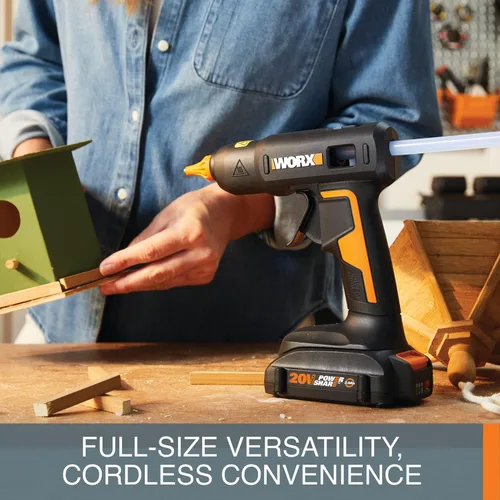 Miniatura 3 de Worx 20V Power Share Pistola de pegamento caliente de tamaño completo WX045L.9- (sólo herramienta)