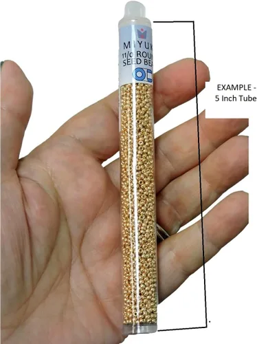 Miniatura 3 de Aqua Aquamarine AB Silver Lined Miyuki - Cuentas de vidrio redondas japonesas de rocailles 11/0 de aproximadamente 0.91 onzas (0.85 oz), tubo de 5