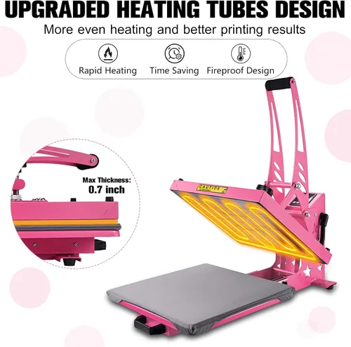 Miniatura 3 de CoolSub, máquina de prensa de calor de 15 x 15 pulgadas con deslizamiento, máquina de transferencia de calor digital industrial para sublimación