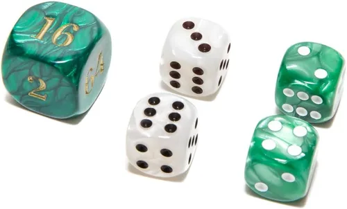 Miniatura 14 de Bello juegos Deluxe dados de imitación de mármol sets-black/, Azul, 5/8