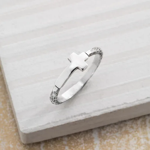 Miniatura 6 de Silpada Anillo con textura de cruz horizontal "Simplex Cross" en plata de ley, Plata Esterlina, no conocido