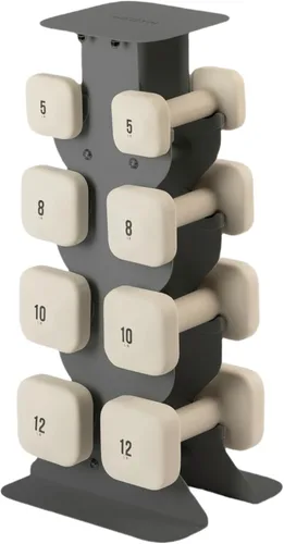Miniatura 38 de WeGym SafeGrip Square Dumbbells with Anti Slip Handles, Aesthetic Free Weights for Home Workouts, Stable Design Prevents Rolling during Floor