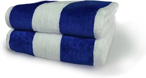 Miniatura 12 de Royal Comfort Cabana - Toallas de playa a rayas de 30 x 60 pulgadas, paquete de 4 unidades (rosa neón / blanco) terciopelo de rizo de 11.7 libras