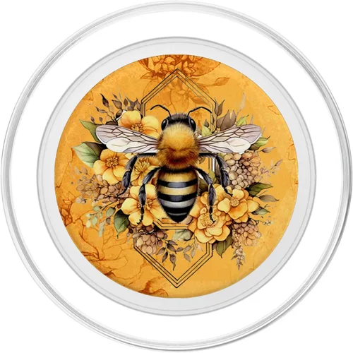 Miniatura 2 de Flor Amarilla Abejorro Abejorro Miel Apicultor Abeja Abeja PopSockets MagSafe PopGrip para iPhone