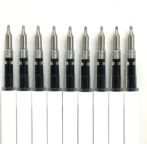 Miniatura 3 de sencoo Paquete de 10 bolígrafos de tinta de gel negra de 0.020 in de repuesto para bolígrafos retráctiles