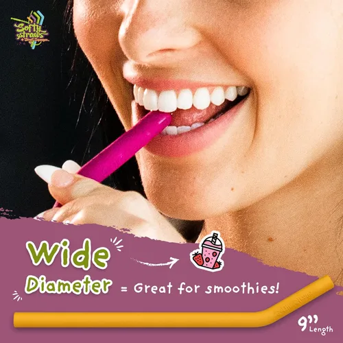 Miniatura 5 de Sorbetes reutilizables Pack de 4 sorbetes de silicona, Perfectas para smoothies y fiestas, vienen en envases ecológicos, Casual, Multilcolor Surtido