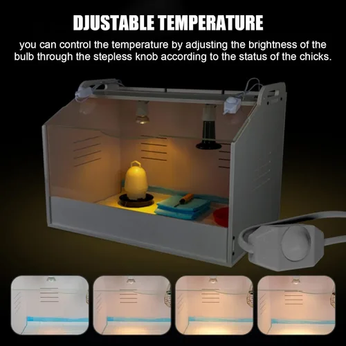Miniatura 2 de Caja de incubadora inteligente y cálida, calentador para pollos, loros, patitos, cachorros, gatos, serpientes, lagartos