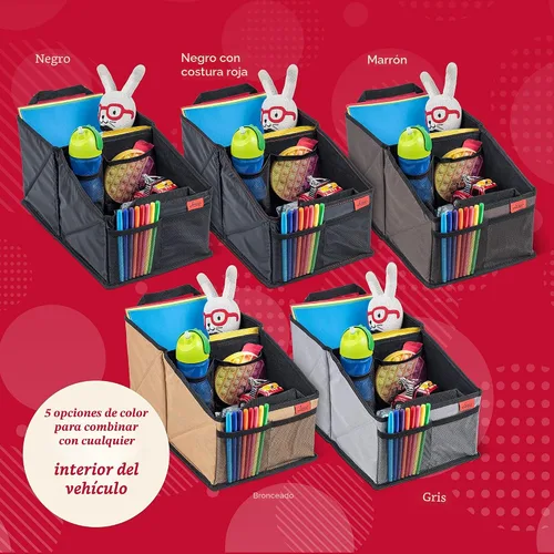 Miniatura 9 de Lusso Gear Organizador de Asiento de Automóvil para Asiento Delantero o Trasero - Ideal para Adultos y Niños, Cuenta con 9 Compartimentos
