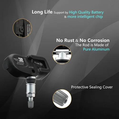 Miniatura 2 de Marsflex Sensor TPMS Compatible para Toyota Land Cruiser Scion Pontiac Lexus, Camry rav4 Yaris Corolla Sensor de Monitoreo de Presión de Neumáticos