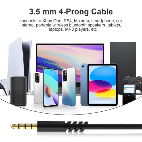 Miniatura 6 de Zosvoses Cable de auriculares A50 con modos A & B, control de volumen de silencio en línea y micrófono compatible con Astro A50, A40 TR, A40, A30