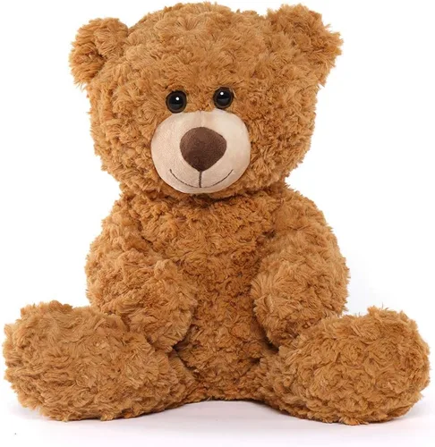 Miniatura 17 de Tezituor Oso de peluche de béisbol de 18 pulgadas, oso de peluche amarillo con sombrero para niños y niñas, bonito oso deportivo, regalo para fiesta