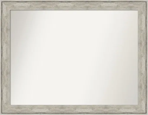 Miniatura 234 de Amanti Art Espejo de baño plateado para sobre fregadero, 28 x 47 pulgadas, espejo rectangular de plata imperial, marco de madera tradicional de gran
