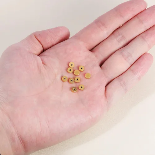 Miniatura 5 de AoedeJ Pendientes de acero inoxidable Espalda de oro Tornillo plano en pendientes Reemplazos traseros planos para pernos prisioneros Espalda