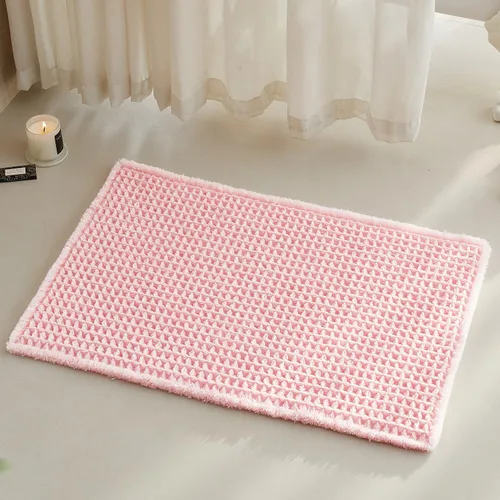 Miniatura 37 de TYUU Tapete de baño estilo gofre, tapete de baño bohemio, antideslizante, lavable, súper absorbente, de secado rápido, bonito tapete de baño
