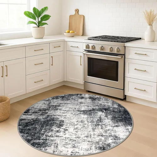 Miniatura 701 de IOHOUZE Alfombra abstracta lavable de 3 x 12 pies para pasillos, antideslizante para cocina, camino de entrada de lana sintética para interiores