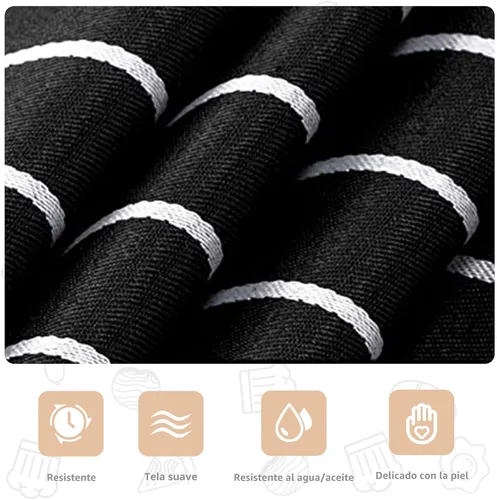 Miniatura 3 de VALOME Paquete de 2 delantales de cocina, delantales para cocinar con 2 bolsillos, correa ajustable unisex para el cuello, delantales de chef