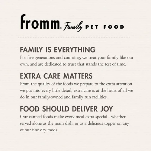 Miniatura 7 de Fromm Comida para perros con paté de cordero - Comida húmeda prémium para perros - Receta de cordero - Caja de 12 latas