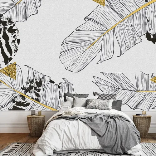 Miniatura 35 de wall26 - Patrón de hojas de fondo sin costuras - Mural de pared extraíble Papel pintado grande autoadhesivo - 66x96 pulgadas obra de arte 16