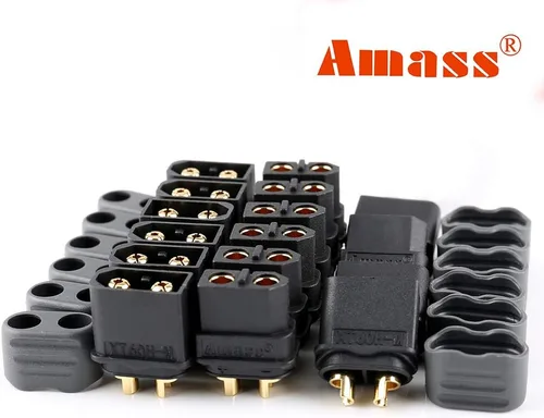 Miniatura 4 de SoloGood Amass - 10 pares de conectores tipo bala XT60H, enchufe negro hembra y macho (actualizado de XT60) para piezas de batería RC Lipo