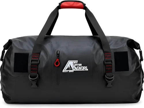 Bolsa de lona impermeable de 80 litros – Bolsa seca de grado marino con correas de amarre para motocicleta, touring, canotaje, camping | sello