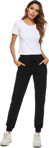 Miniatura 3 de AvaCostume Pantalones deportivos de algodón elástico para mujer con bolsillos
