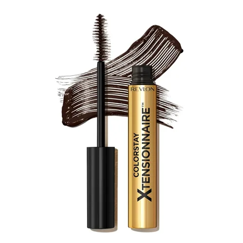 Revlon ColorStay Xtensionnaire - Suero alargador de pestañas y rímel en uno, cepillo cónico para pestañas de aspecto 2 veces más largo, infundido