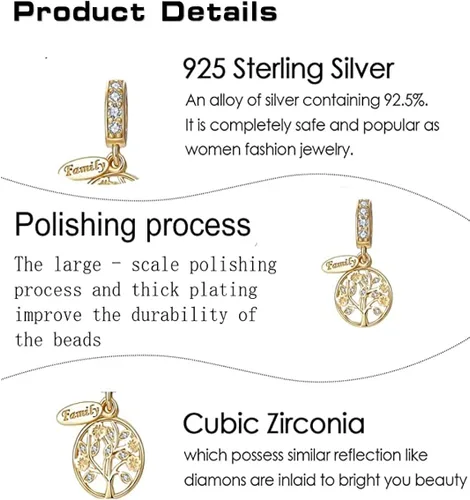 Miniatura 3 de PHCLASY Colgantes de plata de ley 925 con forma de corazón y piedra natal para mujer, se ajustan a pulseras y collares, joyería de cumpleaños