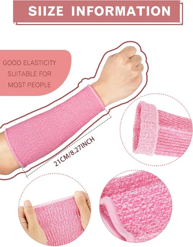 Miniatura 2 de SATINIOR 4 pares de mangas de brazo resistentes a los cortes, protectores de brazo de nivel 5 para piel fina y moretones, protección de seguridad