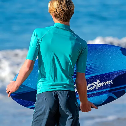 Miniatura 3 de Wavestorm Skimboard de espuma de 48 pulgadas Skimboard para principiantes y todos los niveles de skimming, surf y bodyboard, Skimboar azul