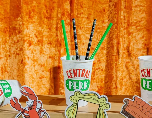 Miniatura 9 de Silver Buffalo Friends Central Perk - Juego de 4 pajitas de plástico reutilizables, 10 x 1.5 x 0.25 pulgadas Verde