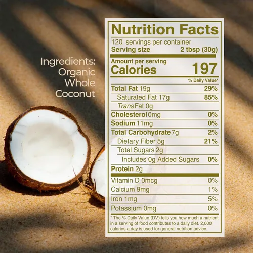 Miniatura 2 de Kevala - Mantequilla de coco orgánica, sándwich natural a base de plantas, hecho en Estados Unidos, crema de coco untable para hornear y cocinar