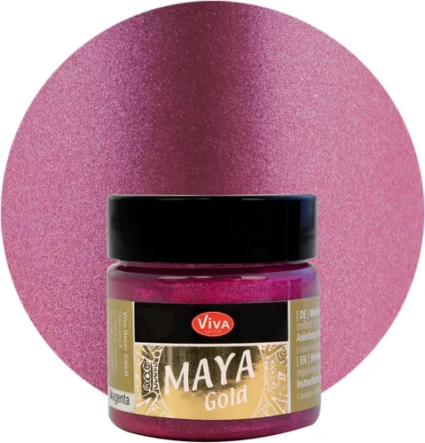Miniatura 24 de Viva Decor Maya Gold (verde manzana) 1.52 onzas líquidas - Pintura acrílica metálica brillante para trabajos creativos en madera, vidrio