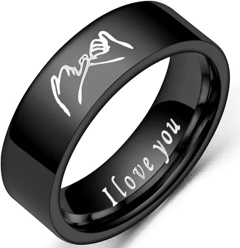 Jude Jewelers Anillo de compromiso clásico de acero inoxidable de 0.23 pulgadas para parejas, parejas, alianza de boda, aniversario, promesa, Metal,
