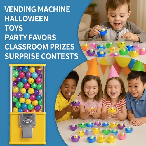 Miniatura 7 de 50 cápsulas de máquina expendedora multicolor de 2 pulgadas, cápsulas de máquina de chicle, cápsulas de premio, cápsulas de 2 pulgadas para premio