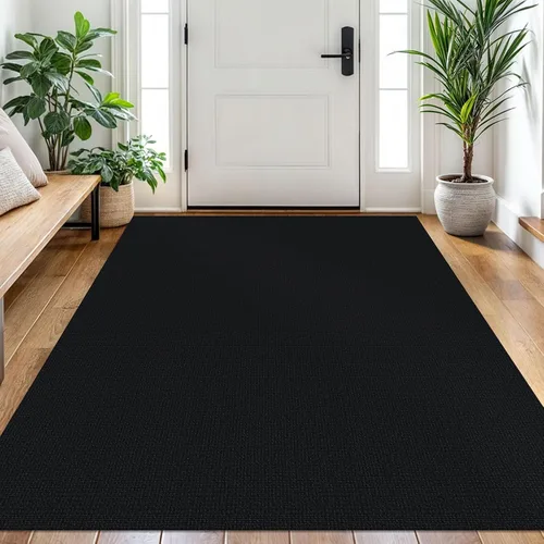 Miniatura 138 de EARTHALL Alfombra pequeña de 2 x 3 pies, lavable para entrada, antideslizante, trenzada, alfombra para puerta interior y exterior, alfombra tejida