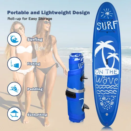 Miniatura 2 de Goplus Tabla de remo inflable de 9.8/10/11 pies, SUP de 6.5 pulgadas de grosor con accesorios de primera calidad y bolsa de transporte, postura
