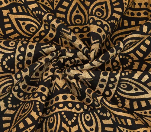 Miniatura 7 de ANJANIYA - Tapiz para colgar en la pared, diseño de mandala, nuevo sombreado dorado, decoración de dormitorio, metálico, hippy, arte de muro