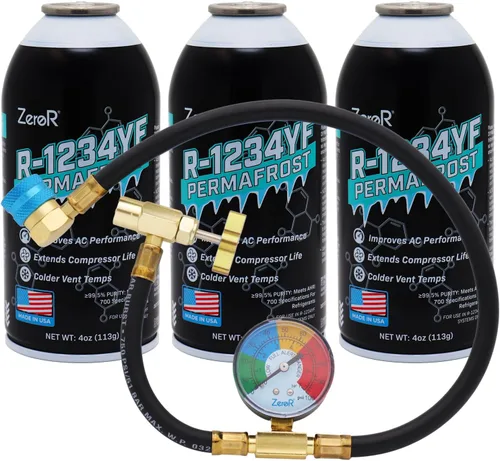 Miniatura 8 de ZeroR® Permafrost para sistemas de CA R1234YF Potenciador de rendimiento 2 latas + medidor de grifo HD de 24 pulgadas