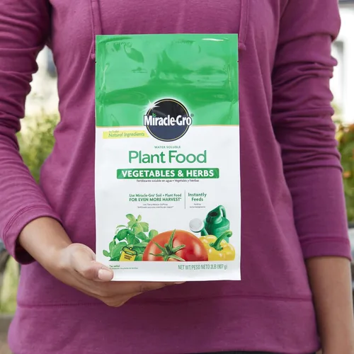 Miniatura 4 de Miracle-Gro Alimento vegetal soluble en agua, verduras y hierbas, 2 libras, paquete de 2
