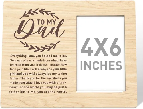 Miniatura 6 de RJYMK Regalo para padre e hija: marco de fotos de madera, el amor entre ellos es para siempre, perfecto para Navidad, cumpleaños, día del padre