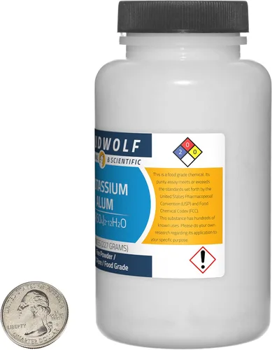 Miniatura 3 de Alumbre de potasio / 1 libra / 2 botellas / 99.7% puro grado alimenticio / polvo fino