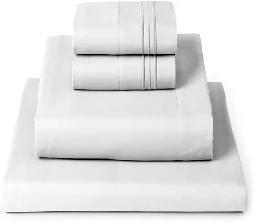 Mellanni Juego de sábanas Queen - 4 piezas de la colección icónica de ropa de cama - Sábanas de hotel de lujo, extra suaves, frescas - Resistente a