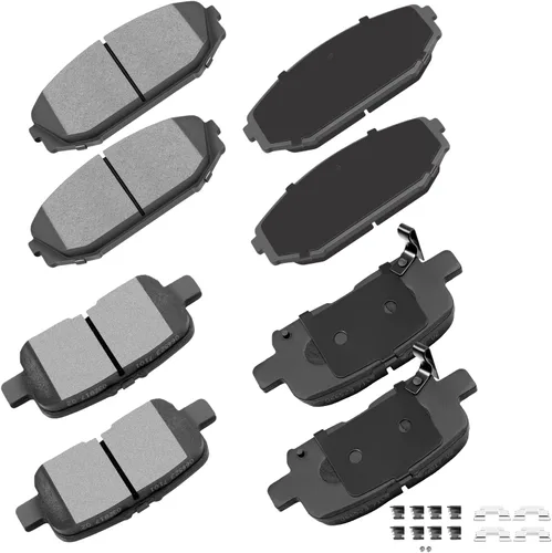 Miniatura 25 de Cciyu D627 Kit de 4 piezas de pastillas de freno cerámicas traseras 1994-2004 para Ford Mustang
