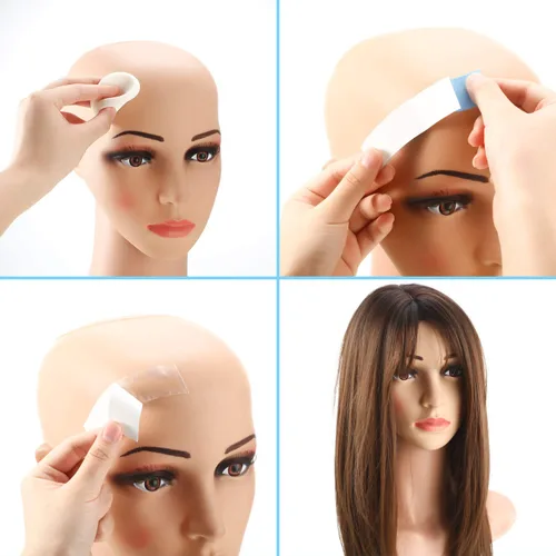 Miniatura 5 de 48 piezas de encaje frontal cinta de encaje frontal peluca cinta adhesiva de doble cara impermeable pelucas de encaje cinta en forma de C