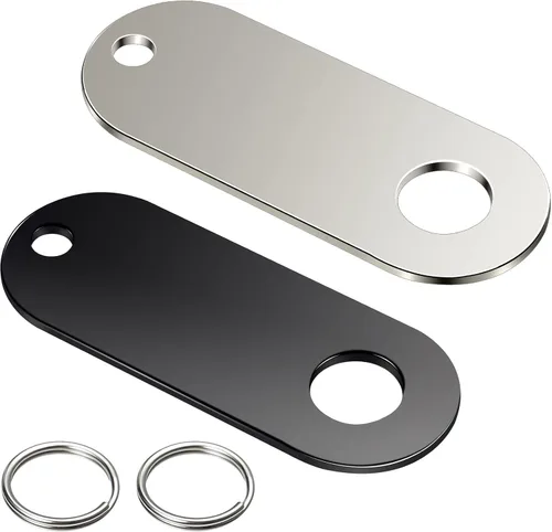 Miniatura 7 de 2 perchas para campanas de motocicleta, colgador de campana de la suerte de motocicleta y 2 anillos divididos, se adapta a cualquier campana (negro)