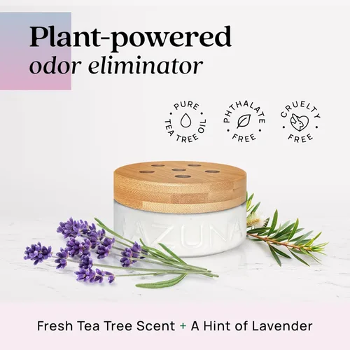 Miniatura 4 de Azuna Ambientador y Eliminador de Olor para Malos Olores Fuertes Kit de 4 Habitaciones Incluye (4) Frasco de Vidrio Luxe Vacío y Recarga de Gel