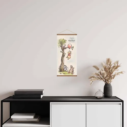Miniatura 5 de Open Road Brands Disney Winnie the Pooh Adventure Banner Colgante de Lona - Decoración de Pared Divertida de Pooh y Amigos para el Hogar