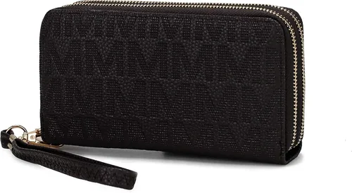Miniatura 66 de MKF Collection Mia K - Cartera de pulsera para mujer, pequeña cartera de cuero vegano para tarjetas de crédito con cremallera y bolsillo